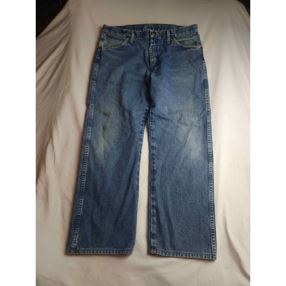 Wrangler Jeans Mens 34x26 Blue Denim Western Cowboy Classic Americana Heritage